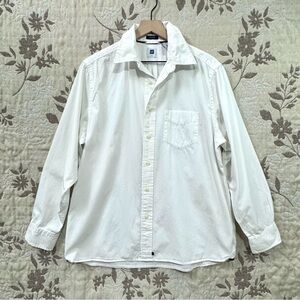 GAP Classic White Boyfriend Fit Button Up Shirt Women’s L (Unisex)